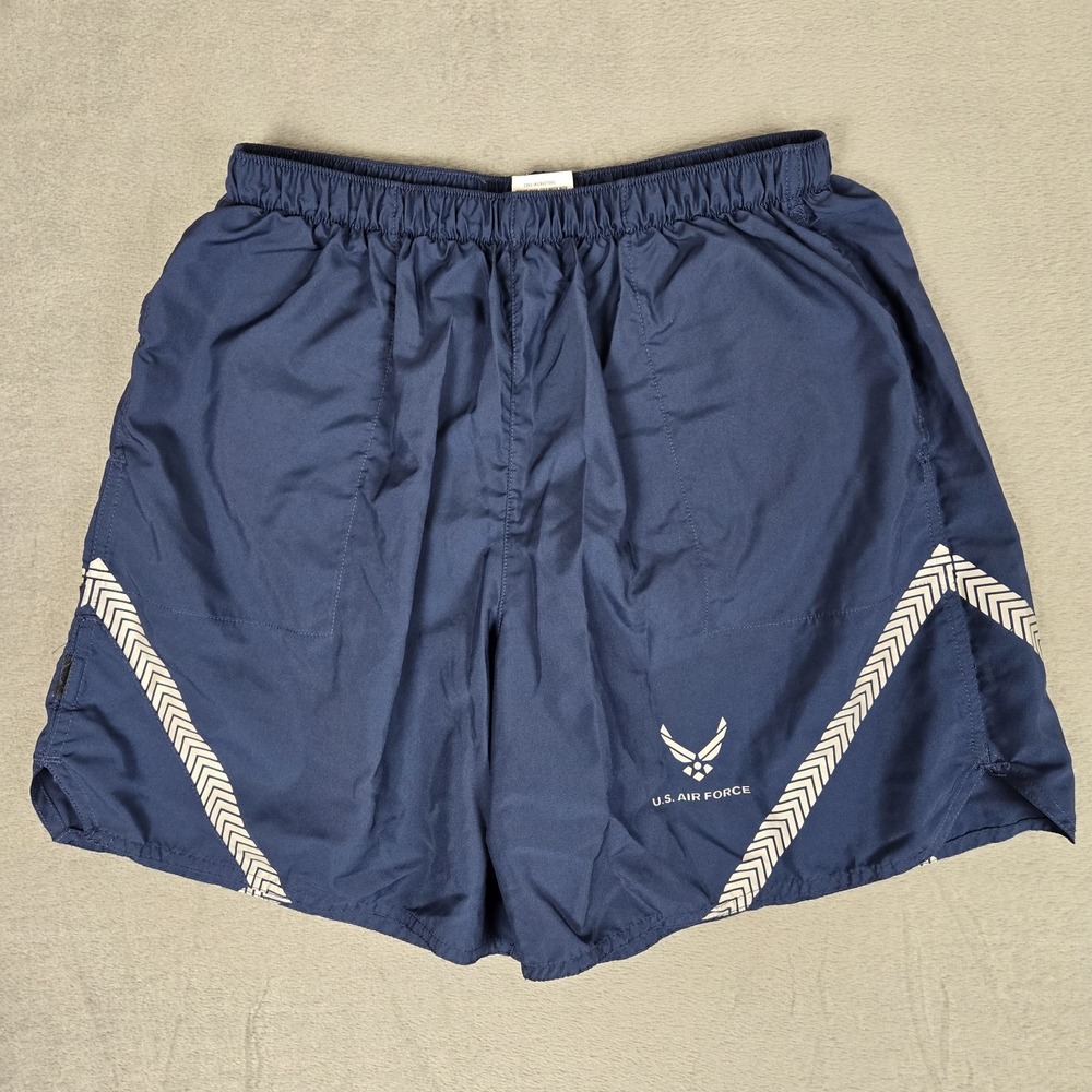 U.S. Air Force Shorts Mens M Navy PT‎ Training Brief Lined Athletic Refelective